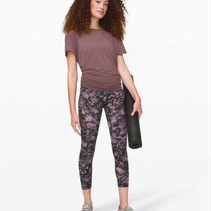 Lululemon Align Pant- Size 2- Dark Floral Print High Rise Yoga Leggings